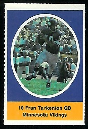 1972 Sunoco Stamps      345     Fran Tarkenton